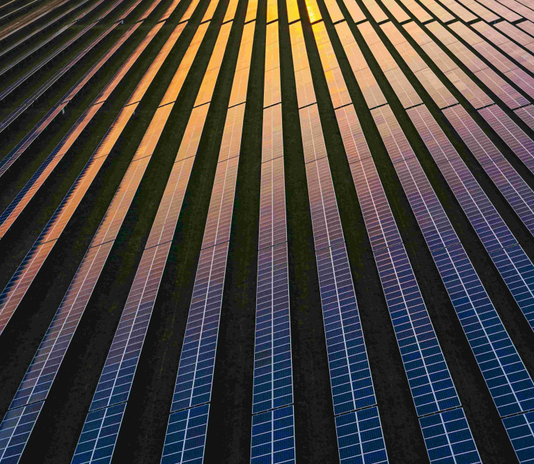 Brand image solar panels at dusk min