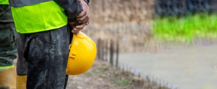 Construction worker hard hat