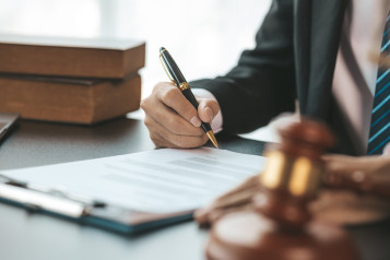 court reviewing docs