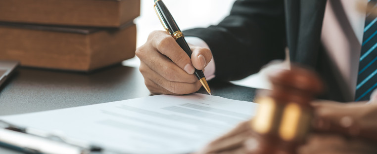 court reviewing docs